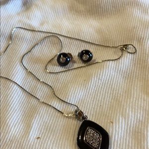 Set Collana E Bracciale Lia Sophia Dinastia - Cristallo, Argento, Nuovo Con Etichette
